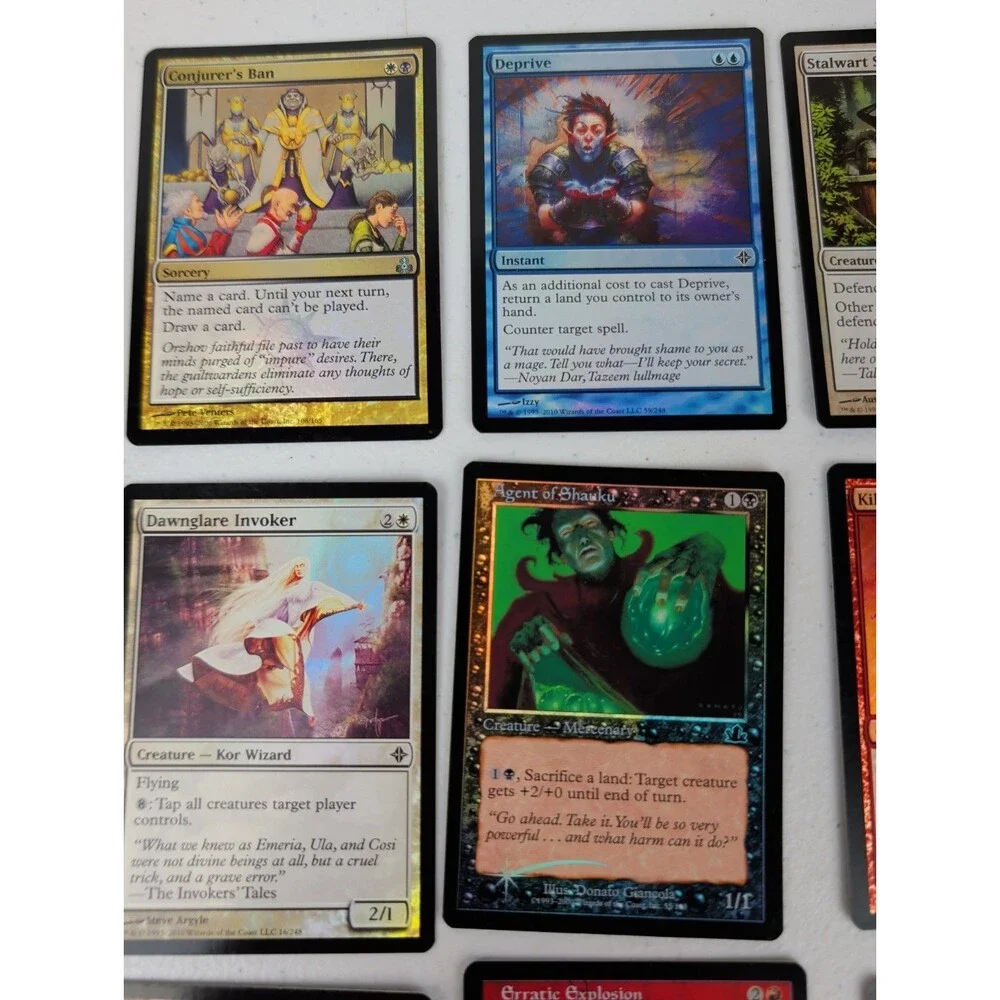 Magic: The Gathering MTG Foil Card Lot 17 Cards Mixed Sets Zendikar M10 Invasion